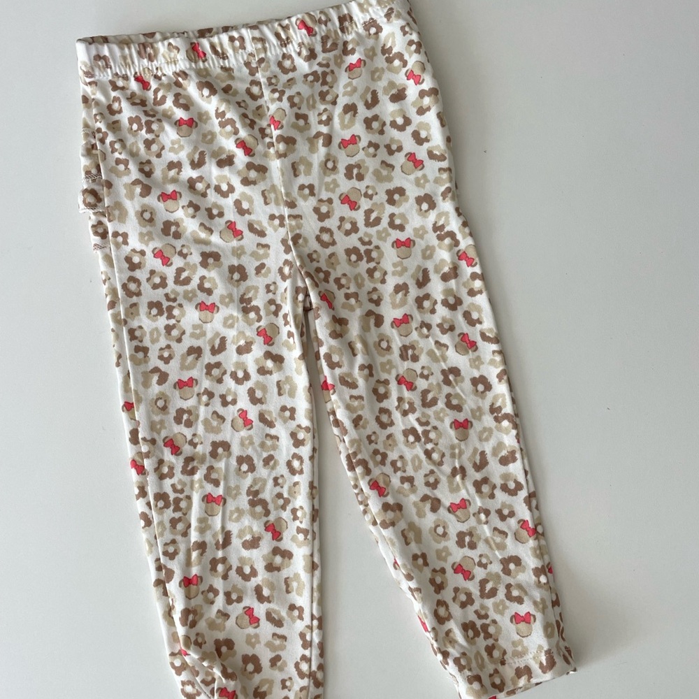 Disney Baby Cream and Brown Leggings